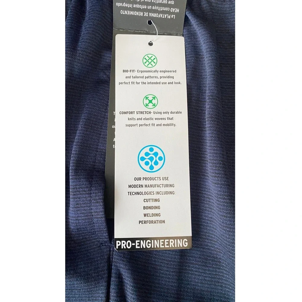 HEAD Mens Performance Athletic Shorts Navy Heather Size Small NWT HEM203SH02017